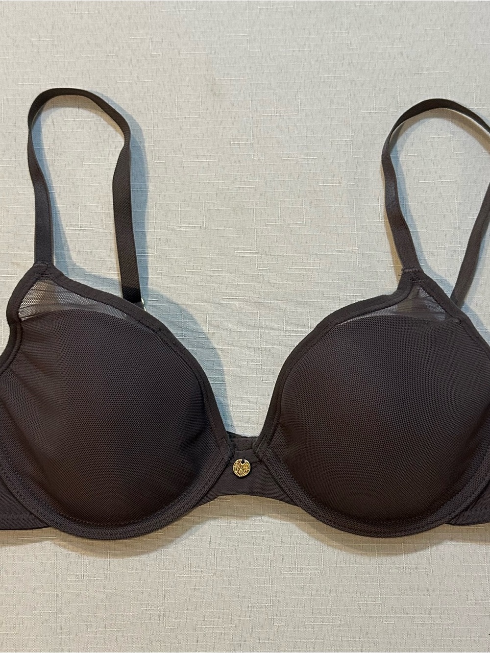 Natori Gray Mesh Trim Underwire Bra 34B